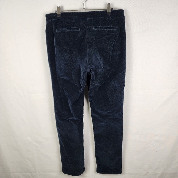 J Jill Straight Leg Dark Blue Corduroy Pants Size 8 - Picture 2 of 6